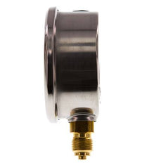 0..400 Bar (0..5802 psi) Glyzerin-Manometer Unten Edelstahl/Messing 63 mm Klasse 1.6