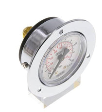 0..100 Bar (0..1450 psi) Manometer für Schalttafelmontage Stahl/Messing 50 mm Klasse 2.5 (Frontplatte)