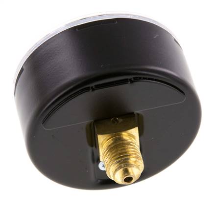 0..1.6 Bar (0..23 psi) Druck Manometer hinten Stahl / Messing 63 mm Klasse 1.6