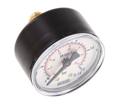 0..2.5 Bar (0..36 psi) Druck Manometer hinten Stahl / Messing 50 mm Klasse 1.6