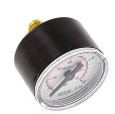 0..40 Bar (0..580 psi) Druck Manometer hinten Stahl / Messing 40 mm Klasse 1.6