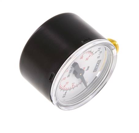 0..2.5 Bar (0..36 psi) Druck Manometer unter Stahl / Messing 40 mm Klasse 1.6