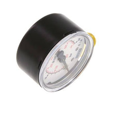 0..40 Bar (0..580 psi) Druck Manometer unter Stahl / Messing 50 mm Klasse 1.6