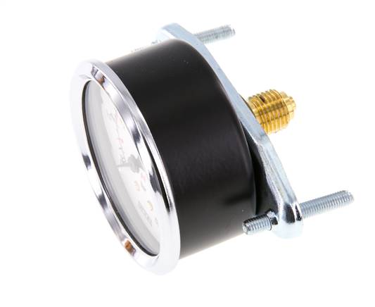 0..0.6 Bar (0..9 psi) Manometer für Schalttafelmontage Stahl/Messing 63 mm Klasse 2.5 (Halterung)
