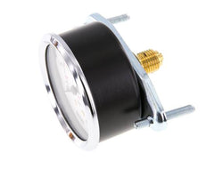 0..0.6 Bar (0..9 psi) Manometer für Schalttafelmontage Stahl/Messing 63 mm Klasse 2.5 (Halterung)