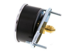 0..0.6 Bar (0..9 psi) Manometer für Schalttafelmontage Stahl/Messing 63 mm Klasse 2.5 (Halterung)