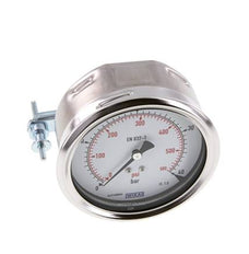 0..40 Bar (0..580 psi) Manometer für Schalttafelmontage Stahl/Messing 100 mm Klasse 1.0 (Halterung)
