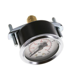 0..40 Bar (0..580 psi) Manometer für Schalttafelmontage Stahl/Messing 50 mm Klasse 2,5 (Halterung)