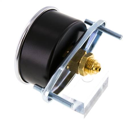 0..40 Bar (0..580 psi) Manometer für Schalttafelmontage Stahl/Messing 63 mm Klasse 2,5 (Halterung)
