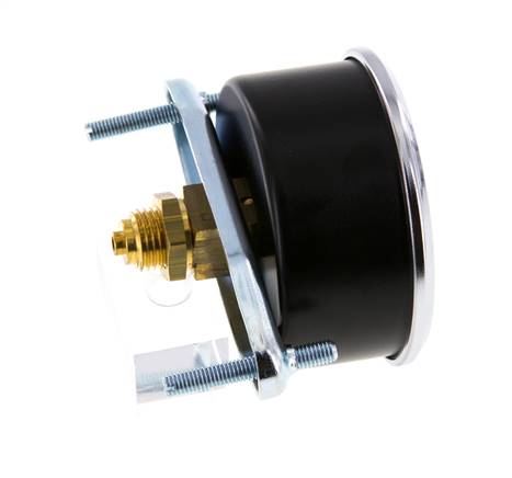 0..40 Bar (0..580 psi) Manometer für Schalttafelmontage Stahl/Messing 63 mm Klasse 2,5 (Halterung)