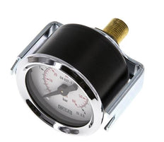 0..4 Bar (0..58 psi) Manometer für Schalttafelmontage Stahl/Messing 40 mm Klasse 2.5 (Halterung)
