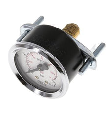 0..4 Bar (0..58 psi) Manometer für Schalttafelmontage Stahl/Messing 50 mm Klasse 2.5 (Halterung)