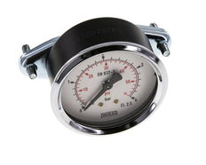 0..4 Bar (0..58 psi) Schalttafeleinbau-Manometer Stahl/Messing 63 mm Klasse 2.5 (Halterung)