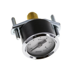 0..6 Bar (0..87 psi) Manometer für Schalttafelmontage Stahl/Messing 40 mm Klasse 2,5 - 1/4'' (Halterung)