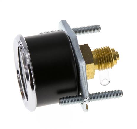 0..6 Bar (0..87 psi) Manometer für Schalttafelmontage Stahl/Messing 40 mm Klasse 2,5 - 1/4'' (Halterung)