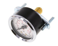 0..6 Bar (0..87 psi) Manometer für Schalttafelmontage Stahl/Messing 50 mm Klasse 2.5 (Halterung)