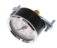 0..6 Bar (0..87 psi) Manometer für Schalttafelmontage Stahl/Messing 63 mm Klasse 2.5 (Halterung)