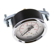 0..6 Bar (0..87 psi) Manometer für Schalttafelmontage Stahl/Messing 63 mm Klasse 2.5 (Halterung)