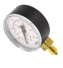 0..6 Bar (0..87 psi) Druck Manometer unter Kunststoff / Messing 63 mm Klasse 2.5