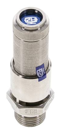 G 1/2'' Edelstahl 316 Ti Voreinstellbares Sicherheitsventil 1,5 bar (21,76 psi) DN 10
