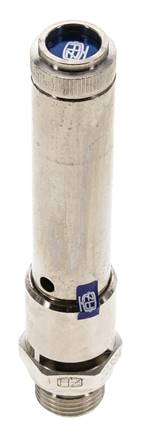 G 1/2'' Messing vernickelt Voreinstellbares Sicherheitsventil 42 bar (609,17 psi) DN 10