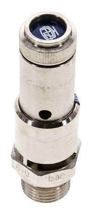 G 1/2'' Messing vernickelt Voreinstellbares Sicherheitsventil 0,5 bar (7,25 psi) DN 10