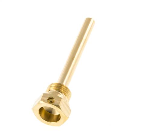 Kupferlegierung G 1/2 Zoll Bolzenbefestigung Tauchhülse für 100mm Schaft Max 160°C und 6 Stäbe