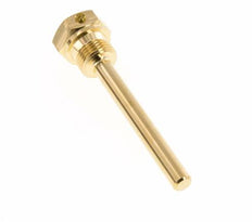 Kupferlegierung G 1/2 Zoll Bolzenbefestigung Tauchhülse für 100mm Schaft Max 160°C und 6 Stäbe