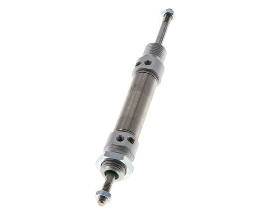 ISO 6432 Runder doppeltwirkender Zylinder 16-25mm - magnetisch - dämpfend - Außengewinde - Doppelstange