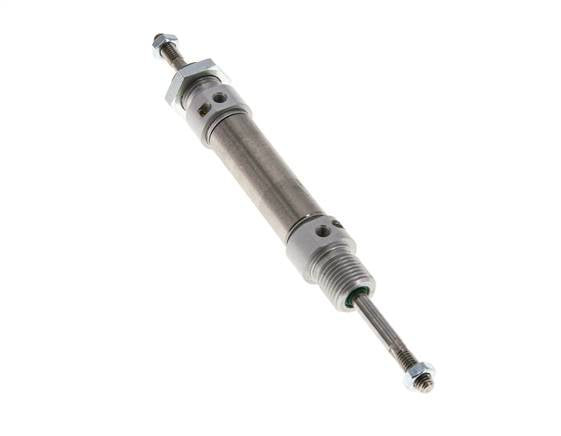 ISO 6432 Runder doppeltwirkender Zylinder 16-25mm - magnetisch - dämpfend - Außengewinde - Doppelstange