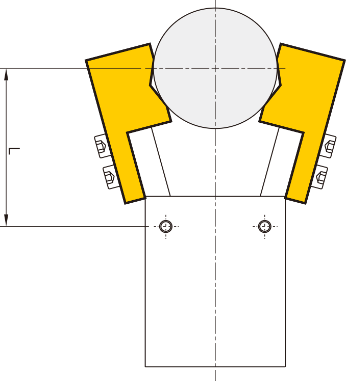D25 mm 2-Backen 30 Grad abgewinkelt Feder geöffnet Pneumatischer Greifer