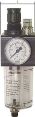 FRL G1/4'' 1400l/min 0.5-6.0bar/7-87psi Auto Polycarbonat Combo 1