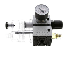 FRL 2-Teilig G1/4'' 800l/min 0.2-4.0bar/3-58psi Semi-Auto 40 mm Manometer Polycarbonat Futura 0