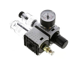 FRL 2-Teilig G1/4'' 800l/min 0.2-4.0bar/3-58psi Semi-Auto 40 mm Manometer Polycarbonat Futura 0
