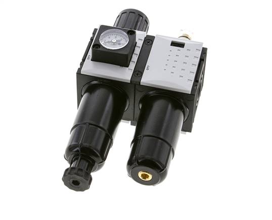 FRL 2-Teilig G1/4'' 800l/min 0.5-8.0bar/7-116psi Semi-Auto Metall Futura 0