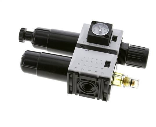 FRL 2-Teilig G1/4'' 800l/min 0.5-8.0bar/7-116psi Semi-Auto Metall Futura 0