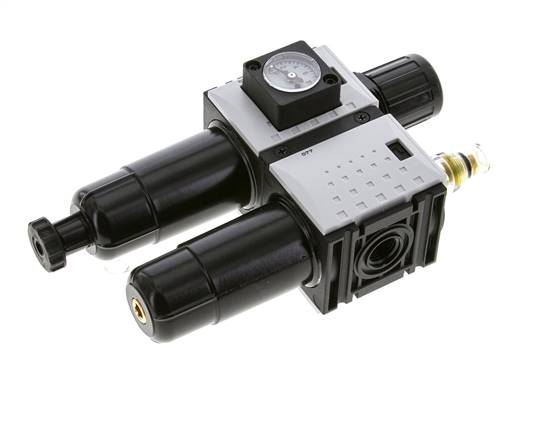 FRL 2-Teilig G1/4'' 800l/min 0.5-8.0bar/7-116psi Semi-Auto Metall Futura 0