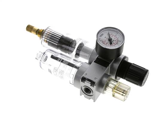 FRL 2-Teilig G1/4'' 700l/min 0.2-6.0bar/3-87psi Auto 40 mm Manometer Polycarbonat Multifix 0