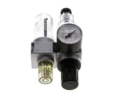 FRL 2-Teilig G1/4'' 700l/min 0.2-6.0bar/3-87psi Semi-Auto 40 mm Manometer Polycarbonat Multifix 0