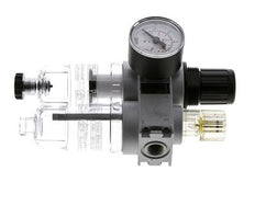 FRL 2-Teilig G1/4'' 700l/min 0.1-3.0bar/1-44psi Semi-Auto 40 mm Manometer Polycarbonat Multifix 0