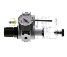 FRL 2-Teilig G1/8'' 700l/min 0.2-6.0bar/3-87psi Semi-Auto 40 mm Manometer Polycarbonat Multifix 0