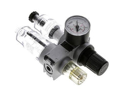 FRL 2-Teilig G1/8'' 700l/min 0.1-3.0bar/1-44psi Semi-Auto 40 mm Manometer Polycarbonat Multifix 0