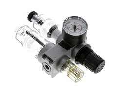 FRL 2-Teilig G1/8'' 700l/min 0.5-10.0bar/7-145psi Semi-Auto 40 mm Manometer Polycarbonat Multifix 0