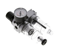FRL 2-Teilig G1/4'' 700l/min 0.2-6.0bar/3-87psi Semi-Auto 40 mm Manometer Polycarbonat Multifix 0