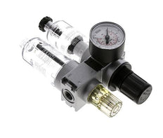 FRL 2-Teilig G1/4'' 700l/min 0.2-6.0bar/3-87psi Semi-Auto 40 mm Manometer Polycarbonat Multifix 0