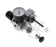 FRL 2-Teilig G1/8'' 700l/min 0.5-10.0bar/7-145psi Semi-Auto 40 mm Manometer Polycarbonat Multifix 0