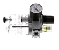 FRL 2-Teilig G1/4'' 700l/min 0.2-6.0bar/3-87psi Semi-Auto 40 mm Manometer Polycarbonat Multifix 0