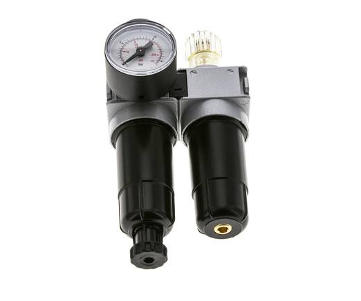 FRL 2-Teilig G1/4'' 700l/min 0.5-10.0bar/7-145psi Semi-Auto 40 mm Manometer Metall Multifix 0