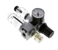 FRL 2-Teilig G1/4'' 700l/min 0.5-10.0bar/7-145psi Semi-Auto 40 mm Manometer Polycarbonat Multifix 0