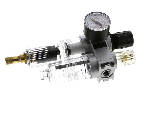 FRL 2-Teilig G1/4'' 700l/min 0.2-6.0bar/3-87psi Auto 40 mm Manometer Polycarbonat Multifix 0